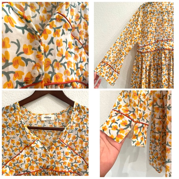 Ottod’ame Anthropologie Unica Peasant Floral Blouse Boho Hippie - Picture 6 of 9